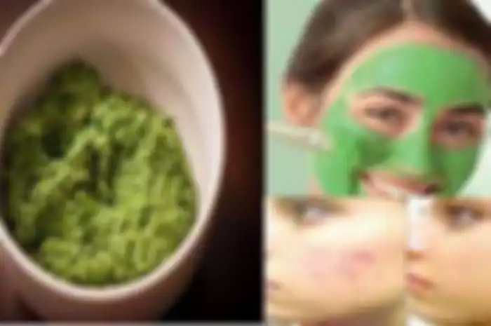 Masker daun kemangi untuk wajah.