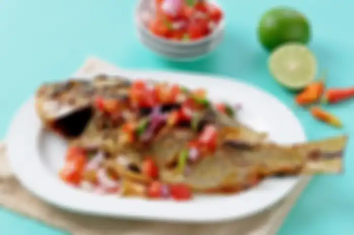 ilustrasi menu masakan ikan