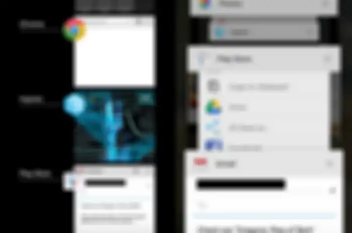 Tampilan recent Apps di HP Android