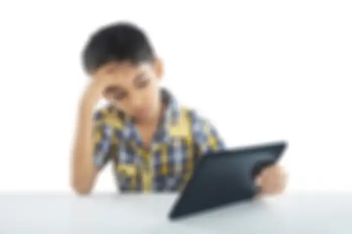 Ilustrasi anak sekolah online