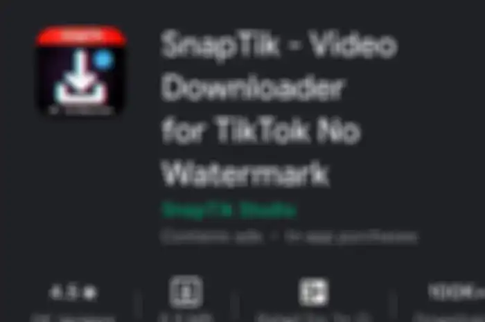 Aplikasi pengunduh video TikTok tanpa watermark SnapTik