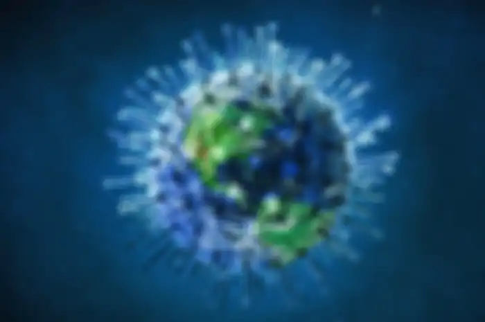 Ilustrasi virus corona varian delta.