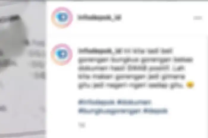 Kertas hasil swab PCR yang dijadikan bungkus gorengan.