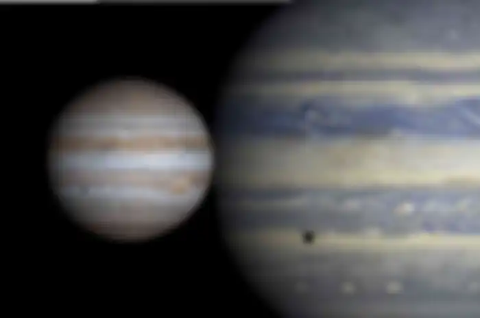 Ilustrasi Planet Jupiter dan Super Jupiter