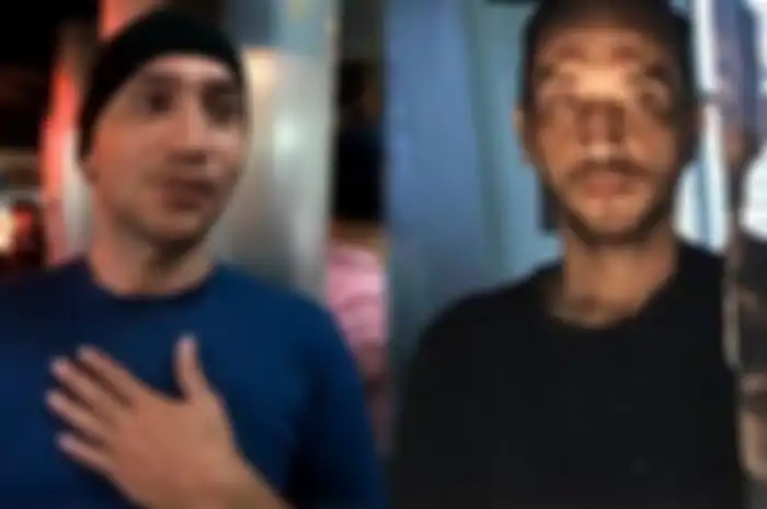 Kondisi Gery Iskak sebelum dan setelah keluar dari rumah sakit.