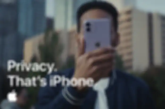 Ilustrasi privasi di iPhone