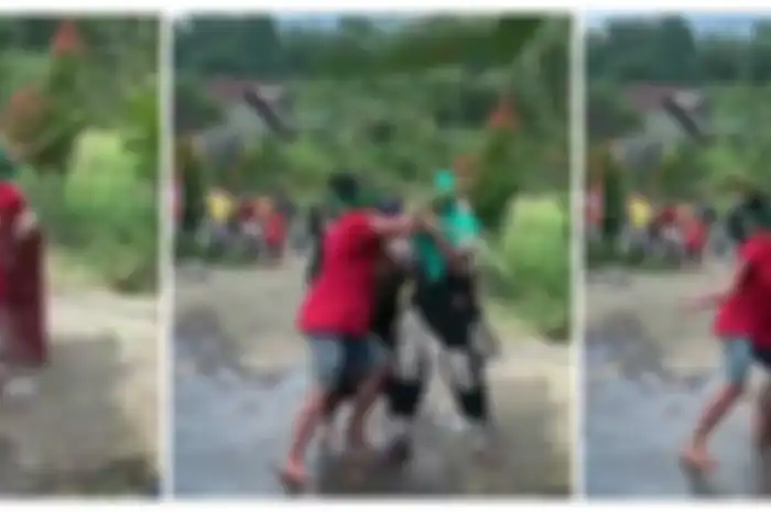 Viral Video Emak-Emak Barbar Ikut Lomba 17-an Kayak Lagi Tawuran