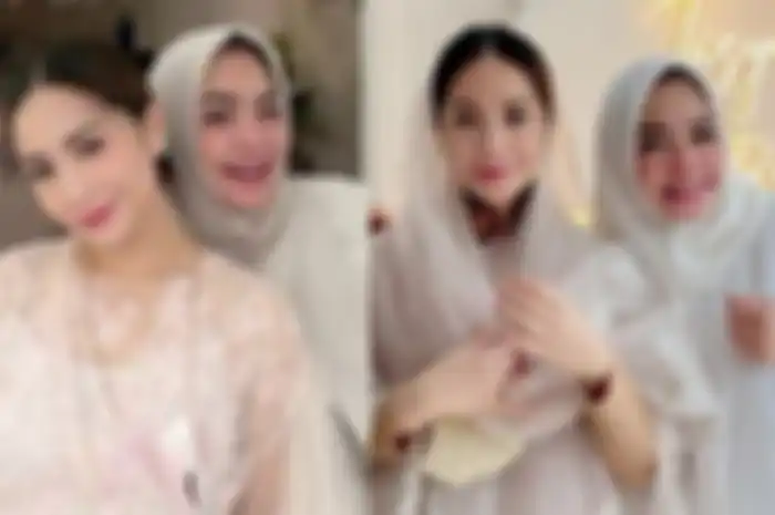 Kolase foto Nagita Slavina dan Rieta Amilia