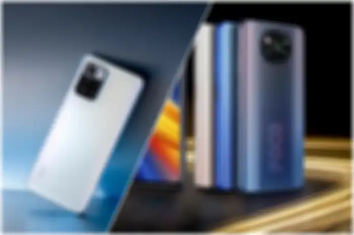 POCO X3 GT (kiri) dan POCO X3 Pro (kanan) memiliki perbedaan spesifikasi dan harga.