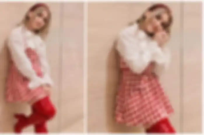 Potret gaya Ayu Ting Ting berambut pirang