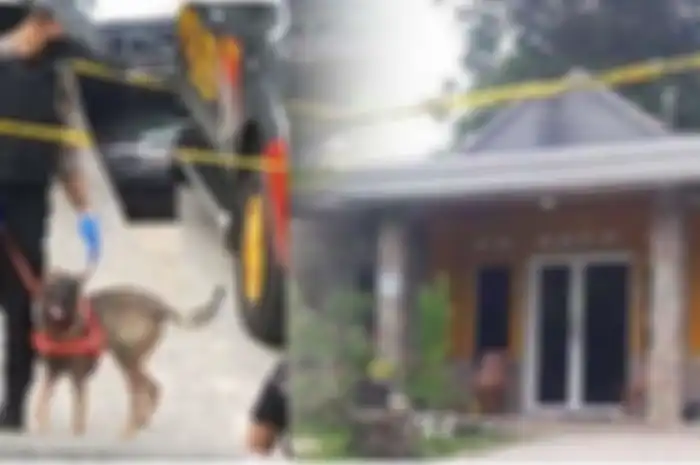 Anjing pelacak dikerahkan polisi ke TKP pembunuhan di Subang.