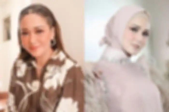Kolase potret Maia Estianty dan Mulan Jameela