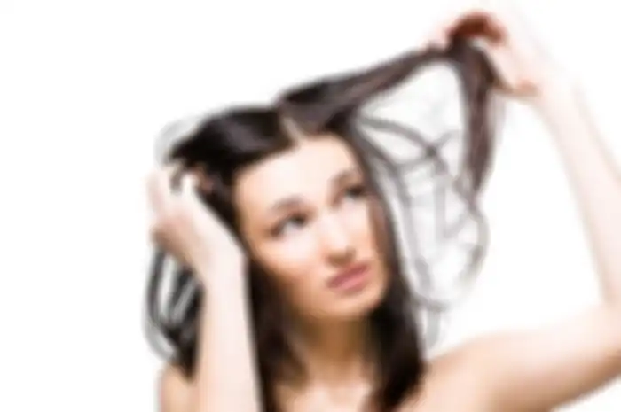 Ilustrasi rambut berminyak