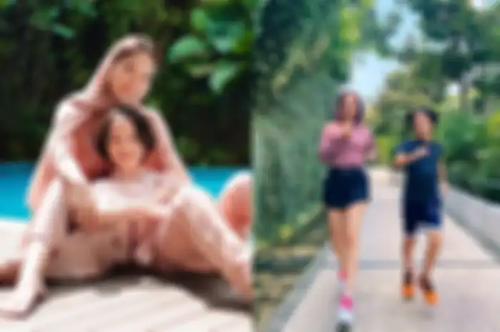 Bunga Citra Lestari dan putra semata wayngnya, Noah Sinclair