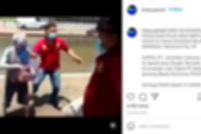 Pensiunan polisi yang terjaring razia saat mengemis dengan menjadi manusia silver 