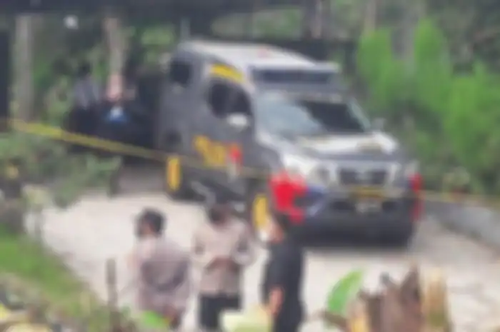 TKP pembunuhan ibu dan anak di Kampung Ciseuti, Kecamatan Jalan Cagak, Kabupaten Subang, Jawa Barat.