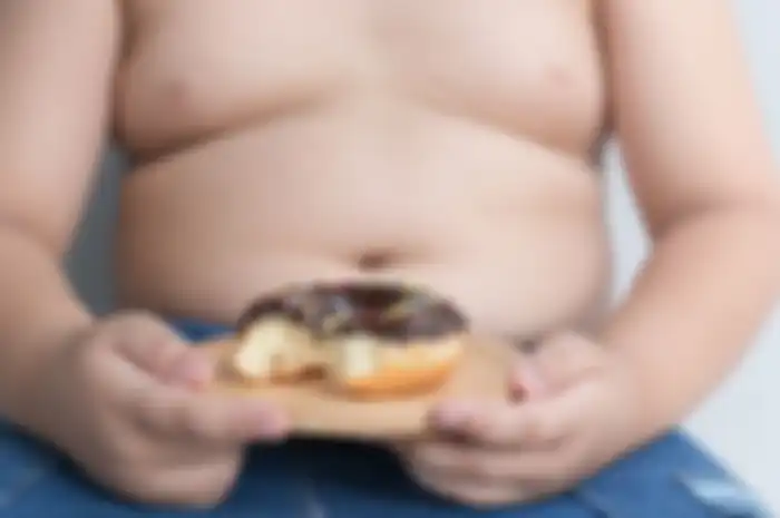 Ilustrasi anak obesitas