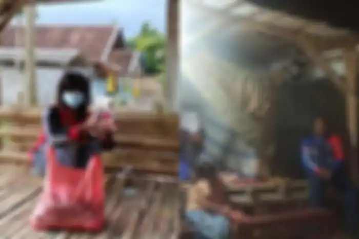Pos Kamling yang menjadi tempat tinggal bapak dan dua anaknya di Jember karena tidak memiliki rumah 