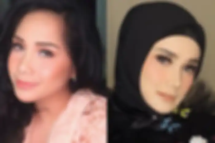 Nagita Slavina (kiri) Mulan Jameela (kanan)
