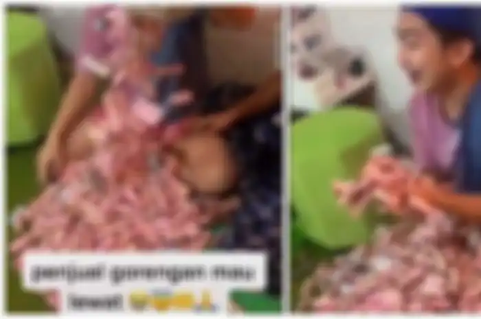 Penjual gorengan kaget hasil tabungannya selama 11 bulan sebanyak ini.