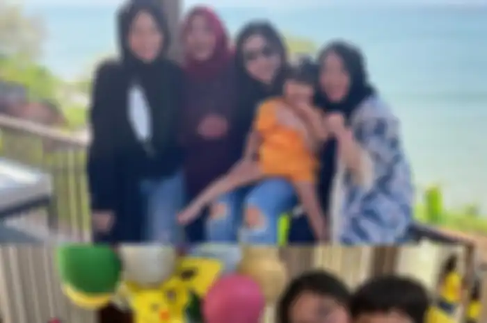 Clairine Nathania diboyong Rieta Amilia saat liburan dan dekat juga dengan Rafathar