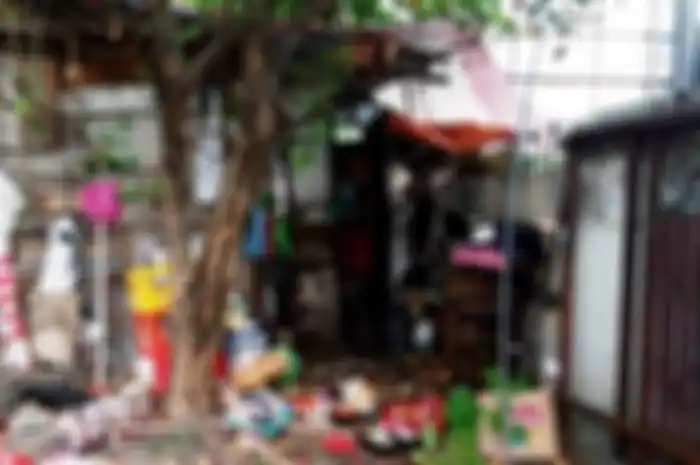 Lokasi kejadian nenek sebatangkara penjual minuman meninggal di gubuk reyot Jalan Dr Cipto, Karangturi, Semarang Timur, Kota Semarang, Rabu (20/10/2021).