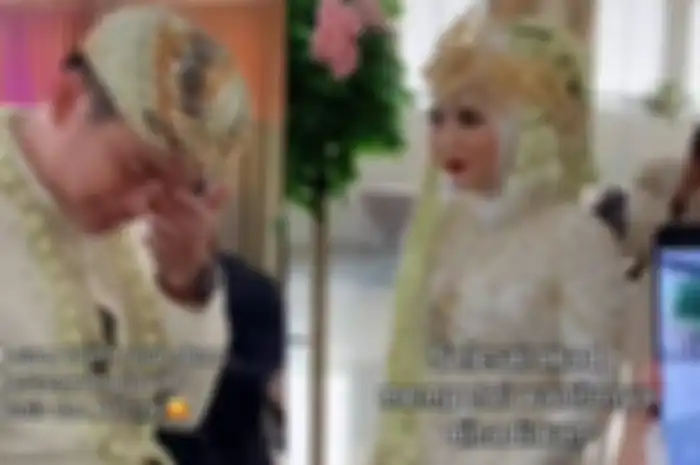 Video pengantin pria menangis ketika dipertemukan dengan istri, viral di media sosial. 