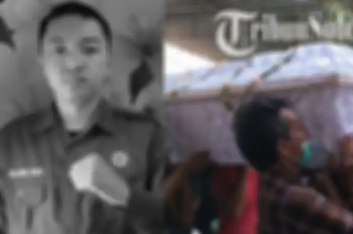 Jenazah GE yang meninggal saat diklat Menwa UNS di rumah duka Dusun Keti, Desa Dayu, Kecamatan Karangpandan, Kabupaten Karanganyar, Senin (25/10/2021).
