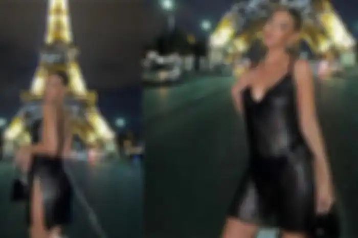 Model Jess Hunt foto di depan Menara Eiffel diduga hasil editan.