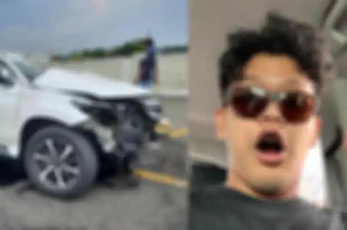 Sosok Tubagus Joddy (kanan) yang jadi sopir Mitsubishi Pajero Sport milik Vanessa Angel.