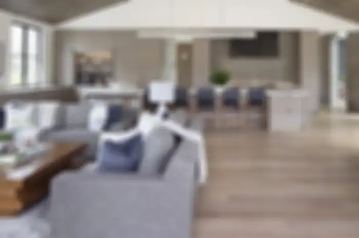 Ilustrasi interior dengan open floor plan