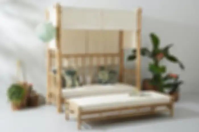 Ilustrasi furnitur bambu