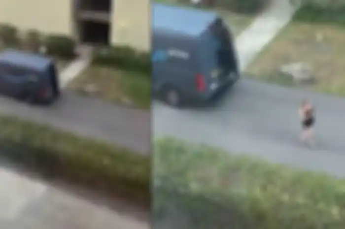 Viral wanita keluar dari mobil boks amazon kurir langsung dipecat