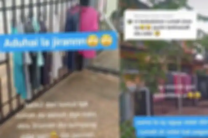 wanita asal Malaysia kesal lihat tetangga jemur baju di pagar rumahnya.