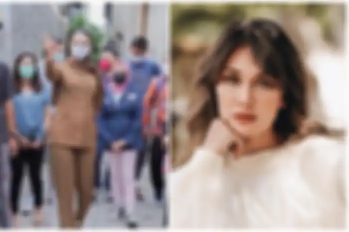 Kiri (saat menjadi ibu RT), Luna Maya