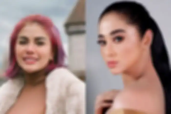 Kolase foto Nikita Mirzani/Dewi Perssik