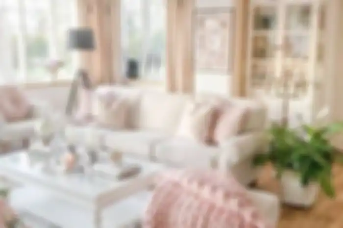 Ilustrasi interior bergaya shabby chic