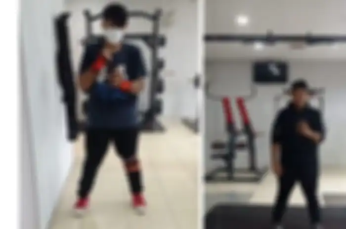 Afif berhasil turunkan berat badannya dengan berolahraga.