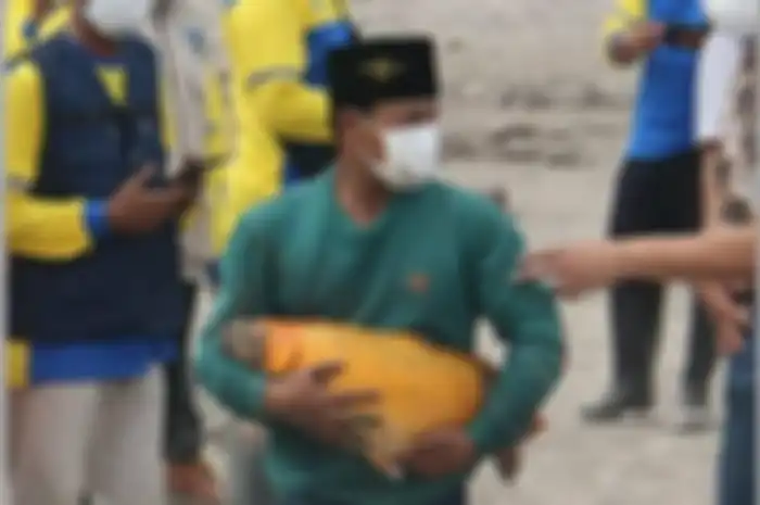 Tangkapan layar unggahan yang menunjukkan ikan mas selamat dalam musibah erupsi Gunung Semeru.
