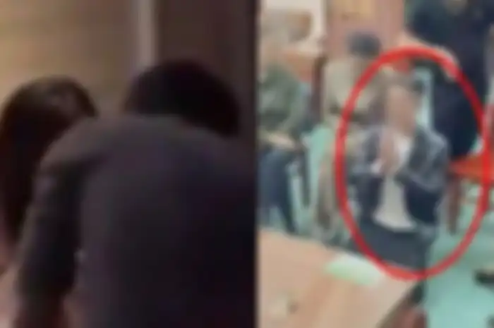 Pria ini berlutut memohon ampunan di hadapan keluarga usai ketahuan berselingkuh
