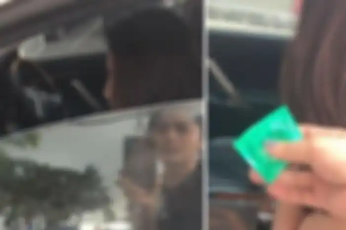 Istri memergoki wanita seksi di dalam mobil suami dan menemukan kondom