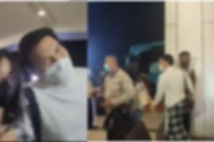 Fuji saat mengantar Thariq Halilintar yang akan pergi berlibur keluarga ke Turki.