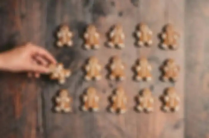 Kue Jahe atau Gingerbread man, kue yang identik dengan perayaan natal.
