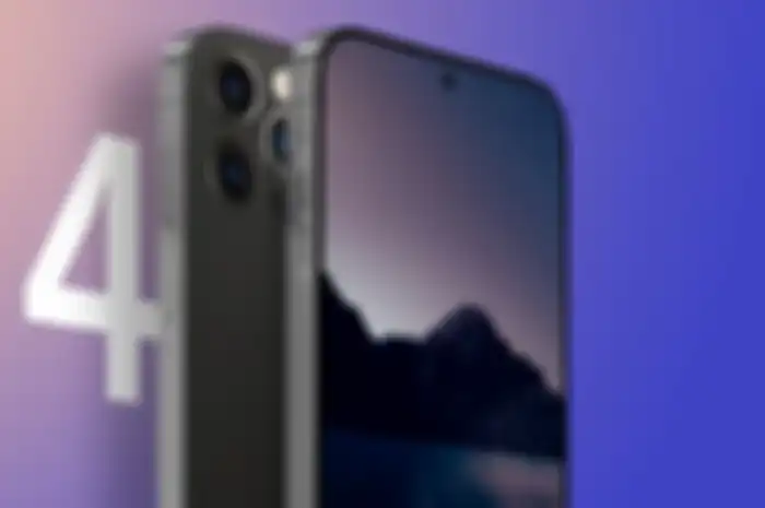 Ilustrasi layar punch-hole di iPhone 14 Pro