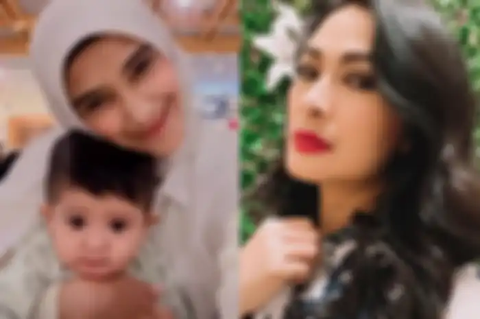 Nadya Mustika bersama Syaki main ke rumah Iis Dahlia