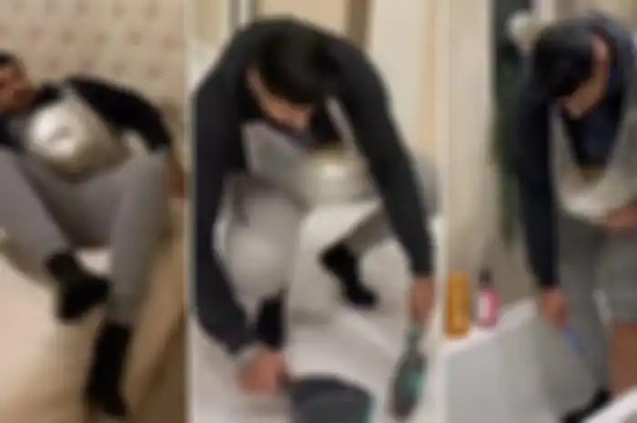 Viral istri minta suami beraktivitas dengan labu di perut layaknya sedang hamil seperti dirinya.