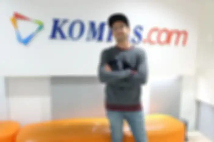 Raffi Ahmad saat promo film The Secret ke Gedung Kompas Gramedia, Jalan Palmerah Selatan, Jakarta, Rabu (18/4/2018).