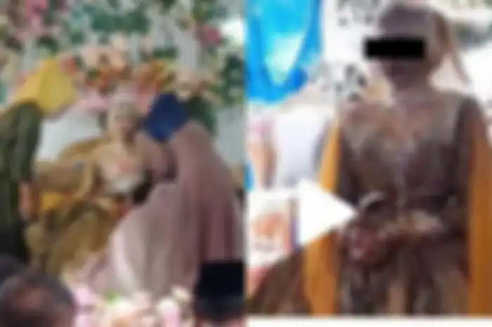 Viral pengantin wanita terima tamu seorang diri karena ditinggal calon suami