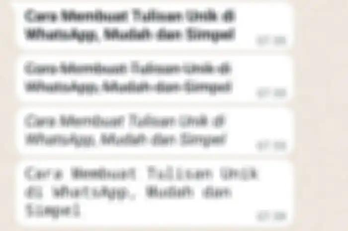 Cara membuat tulisan unik di WhatsApp