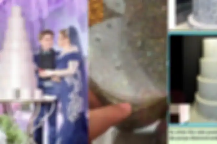 Foto kue pernikahan Iddin Syah.